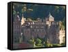 View of Heidelberg's Old Town and Heidelberg Castle from the Philosophenweg, Heidelberg, Germany-Michael DeFreitas-Framed Stretched Canvas