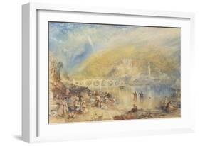 View of Heidelberg with a Rainbow-J. M. W. Turner-Framed Giclee Print