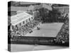 View of Helen Wills Playing Suzanne Lenglen-null-Stretched Canvas