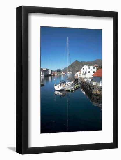 View of Henningsvaer Harbour, Lofoten Islands, Nordland, Norway, Scandinavia, Europe-Ethel Davies-Framed Photographic Print