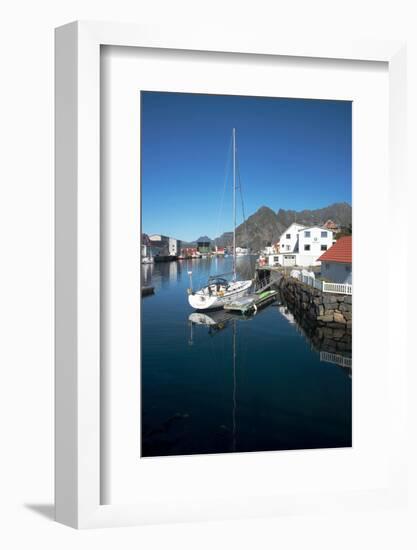 View of Henningsvaer Harbour, Lofoten Islands, Nordland, Norway, Scandinavia, Europe-Ethel Davies-Framed Photographic Print