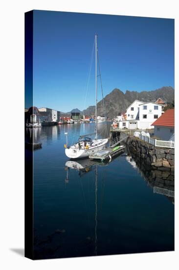 View of Henningsvaer Harbour, Lofoten Islands, Nordland, Norway, Scandinavia, Europe-Ethel Davies-Stretched Canvas