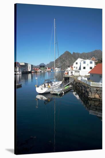 View of Henningsvaer Harbour, Lofoten Islands, Nordland, Norway, Scandinavia, Europe-Ethel Davies-Stretched Canvas