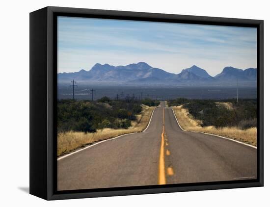 View of Highway 82, Tombstone, AZ-Walter Bibikow-Framed Stretched Canvas