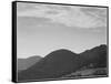View Of Hill With Trees Clouded Sky "In Rocky Mountain National Park" Colorado 1933-1942-Ansel Adams-Framed Stretched Canvas
