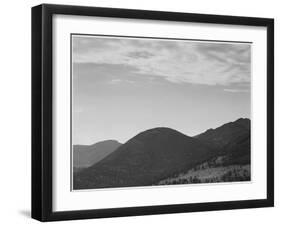 View Of Hill With Trees Clouded Sky "In Rocky Mountain National Park" Colorado 1933-1942-Ansel Adams-Framed Art Print