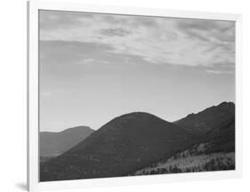 View Of Hill With Trees Clouded Sky "In Rocky Mountain National Park" Colorado 1933-1942-Ansel Adams-Framed Art Print