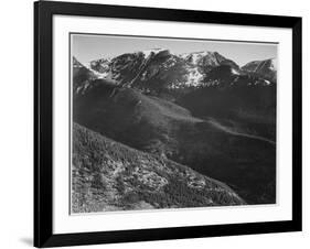 View Of Hills And Mountains "In Rocky Mountain National Park" Colorado 1933-1942-Ansel Adams-Framed Art Print