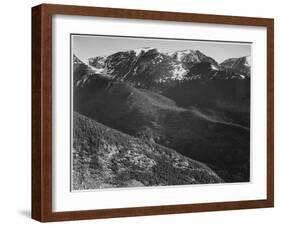 View Of Hills And Mountains "In Rocky Mountain National Park" Colorado 1933-1942-Ansel Adams-Framed Art Print