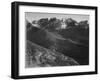 View Of Hills And Mountains "In Rocky Mountain National Park" Colorado 1933-1942-Ansel Adams-Framed Art Print