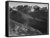 View Of Hills And Mountains "In Rocky Mountain National Park" Colorado 1933-1942-Ansel Adams-Framed Stretched Canvas