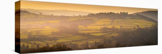 View of hilltop Riber Castle during winter at sunset, Riber, Matlock, Derbyshire-Frank Fell-Stretched Canvas