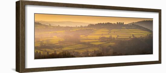 View of hilltop Riber Castle during winter at sunset, Riber, Matlock, Derbyshire-Frank Fell-Framed Photographic Print