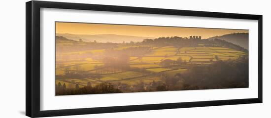 View of hilltop Riber Castle during winter at sunset, Riber, Matlock, Derbyshire-Frank Fell-Framed Photographic Print