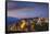 View of Hilltop Town at Sunset-Jon Hicks-Framed Stretched Canvas