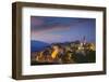 View of Hilltop Town at Sunset-Jon Hicks-Framed Photographic Print