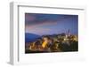 View of Hilltop Town at Sunset-Jon Hicks-Framed Photographic Print