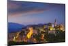 View of Hilltop Town at Sunset-Jon Hicks-Mounted Photographic Print