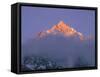 View of Himalayan Mountaintop-James Burke-Framed Stretched Canvas