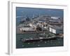 View of Historic Docks from Spinnaker Tower, Portsmouth, Hampshire, England, United Kingdom, Europe-Ethel Davies-Framed Photographic Print