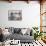 View of HMS London Sailing Beneath Tower Bridge, London, 1988-null-Framed Stretched Canvas displayed on a wall