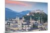 View of Hohensalzburg Castle above The Old City, UNESCO World Heritage Site, Salzburg, Austria, Eur-Jane Sweeney-Mounted Photographic Print