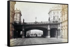 View of Holborn Viaduct from Farringdon Street, Looking North, City of London, 1870-Henry Dixon-Framed Stretched Canvas