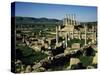 View of Hole and Capitol at Roman Ruins of Thuburbo Majus, Tunisia-null-Stretched Canvas