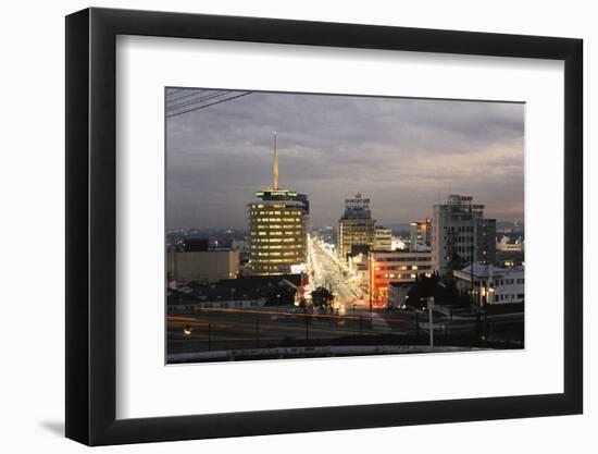 View of Hollywood at Dusk-null-Framed Photographic Print