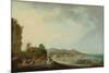 View of Hondarribia (Oil on Canvas)-Luis Paret y Alcazar-Mounted Giclee Print