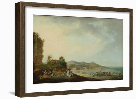 View of Hondarribia (Oil on Canvas)-Luis Paret y Alcazar-Framed Giclee Print