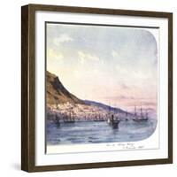 View of Hong Kong, 7 December 1865-Jean Henri Zuber-Framed Giclee Print