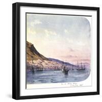 View of Hong Kong, 7 December 1865-Jean Henri Zuber-Framed Giclee Print