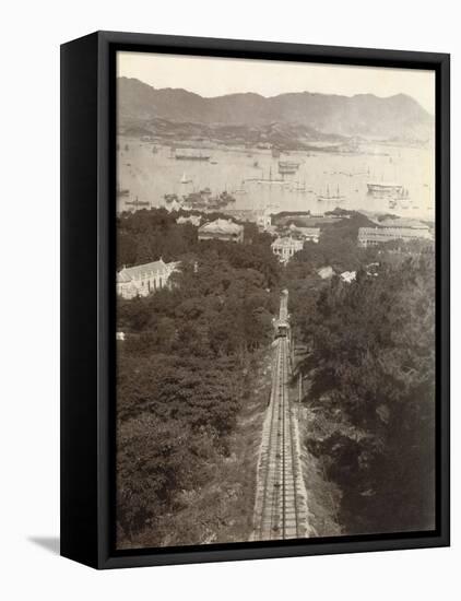 View of Hong Kong (China) Taken from the Funicular-null-Framed Stretched Canvas