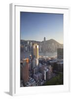 View of Hong Kong Island and Tsim Sha Tsui Skylines, Hong Kong-Ian Trower-Framed Photographic Print