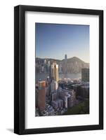 View of Hong Kong Island and Tsim Sha Tsui Skylines, Hong Kong-Ian Trower-Framed Photographic Print