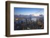 View of Hong Kong Island Skyline at Dawn, Hong Kong, China, Asia-Ian Trower-Framed Photographic Print