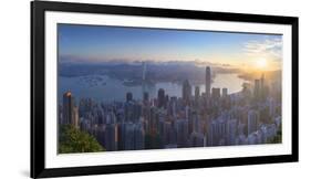 View of Hong Kong Island Skyline at Dawn, Hong Kong, China-Ian Trower-Framed Photographic Print