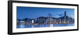 View of Hong Kong Island Skyline at Sunset, Hong Kong-Ian Trower-Framed Photographic Print