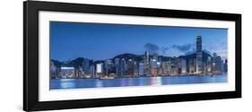 View of Hong Kong Island Skyline at Sunset, Hong Kong-Ian Trower-Framed Photographic Print