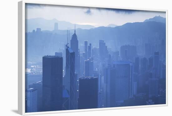 View of Hong Kong Island Skyline, Hong Kong, China, Asia-Ian Trower-Framed Photographic Print