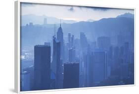 View of Hong Kong Island Skyline, Hong Kong, China, Asia-Ian Trower-Framed Photographic Print