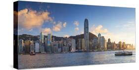 View of Hong Kong Island skyline, Hong Kong, China-Ian Trower-Stretched Canvas