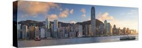 View of Hong Kong Island skyline, Hong Kong, China-Ian Trower-Stretched Canvas