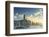 View of Hong Kong Island skyline, Hong Kong, China-Ian Trower-Framed Photographic Print