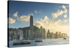 View of Hong Kong Island skyline, Hong Kong, China-Ian Trower-Stretched Canvas