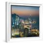 View of Hong Kong Victoria Harbour at Night-Tuimages-Framed Photographic Print