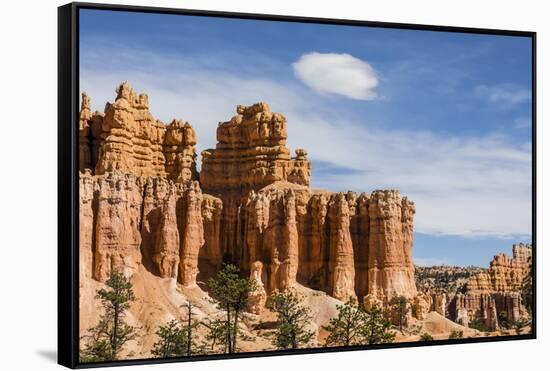 View of hoodoo formations from the Fairyland Trail in Bryce Canyon National Park, Utah, United Stat-Michael Nolan-Framed Stretched Canvas