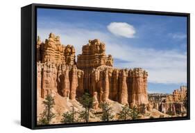 View of hoodoo formations from the Fairyland Trail in Bryce Canyon National Park, Utah, United Stat-Michael Nolan-Framed Stretched Canvas