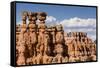 View of hoodoo formations from the Navajo Loop Trail in Bryce Canyon National Park, Utah, United St-Michael Nolan-Framed Stretched Canvas